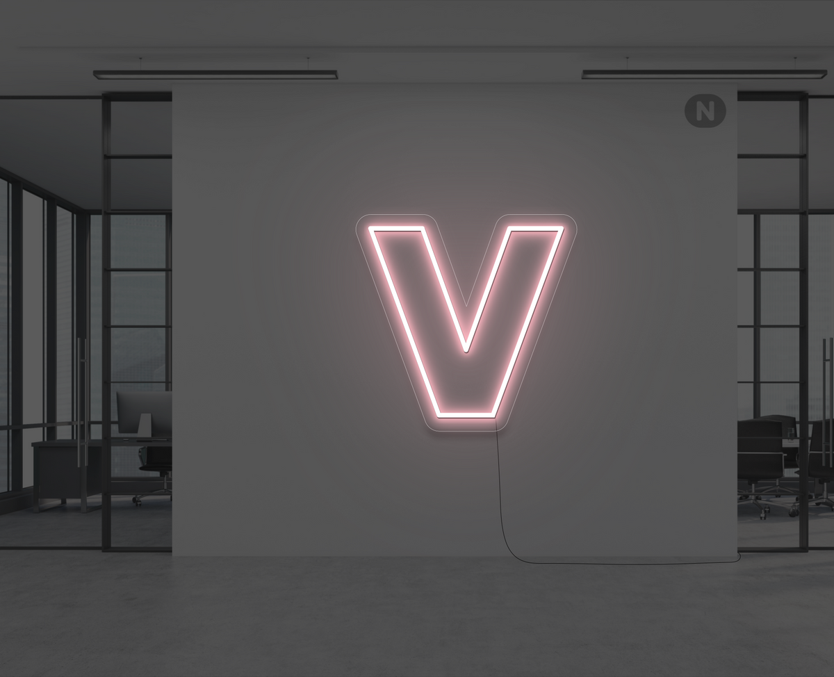 neon-letter-v-lichtroze