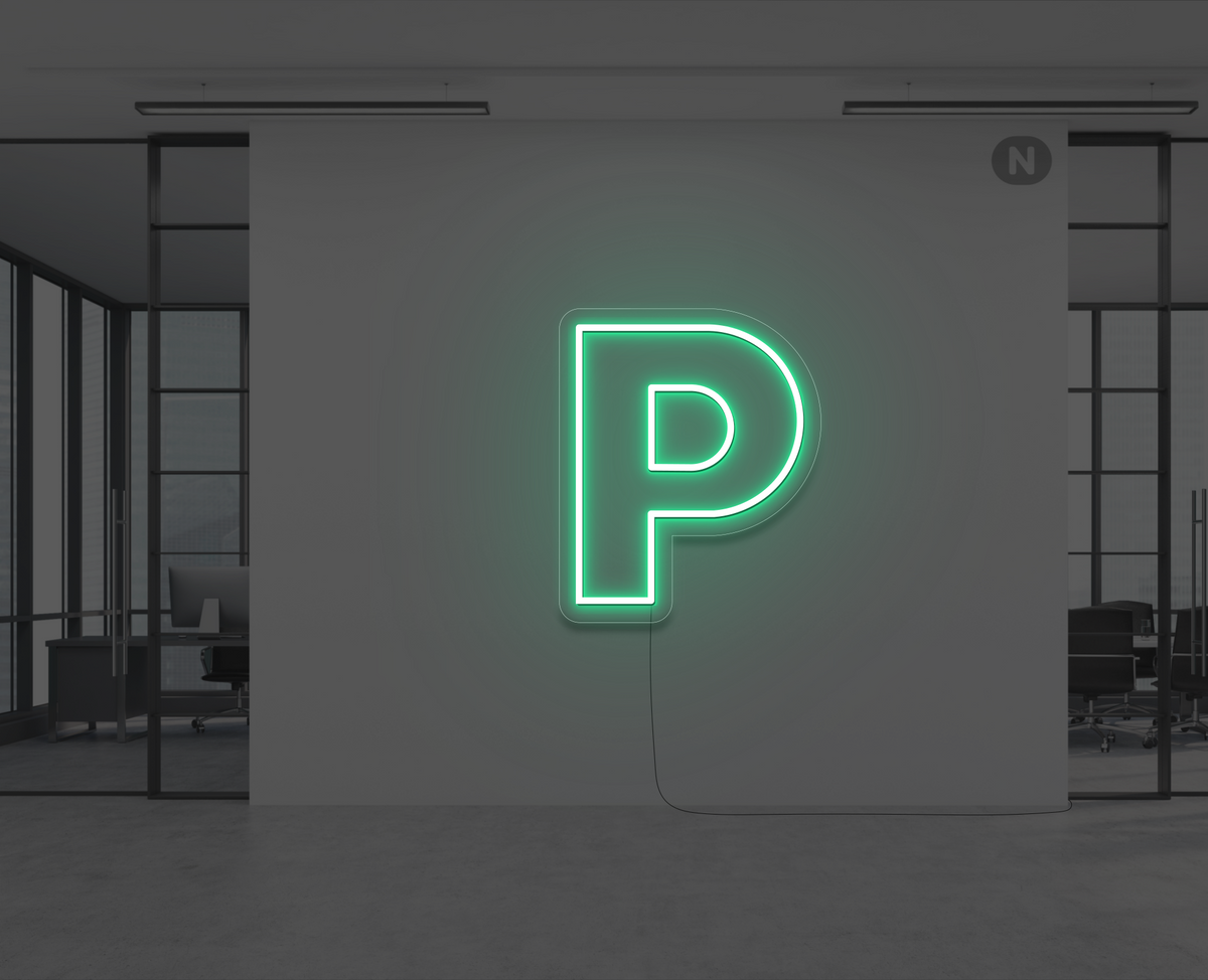 neon-letter-p-groen