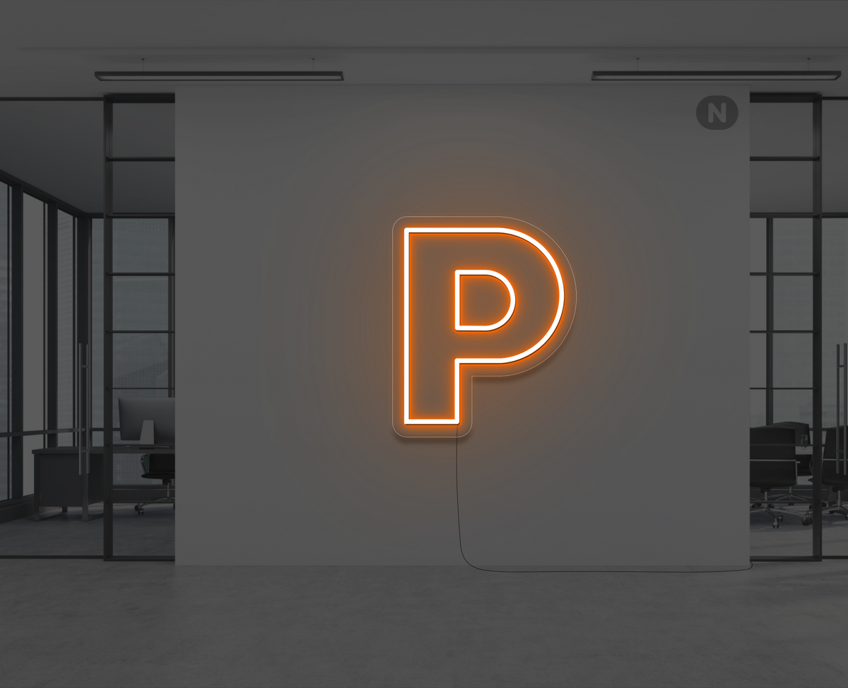 neon-letter-p-oranje