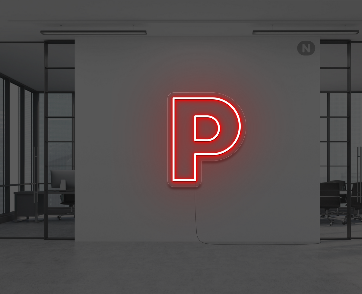 neon-letter-p-rood
