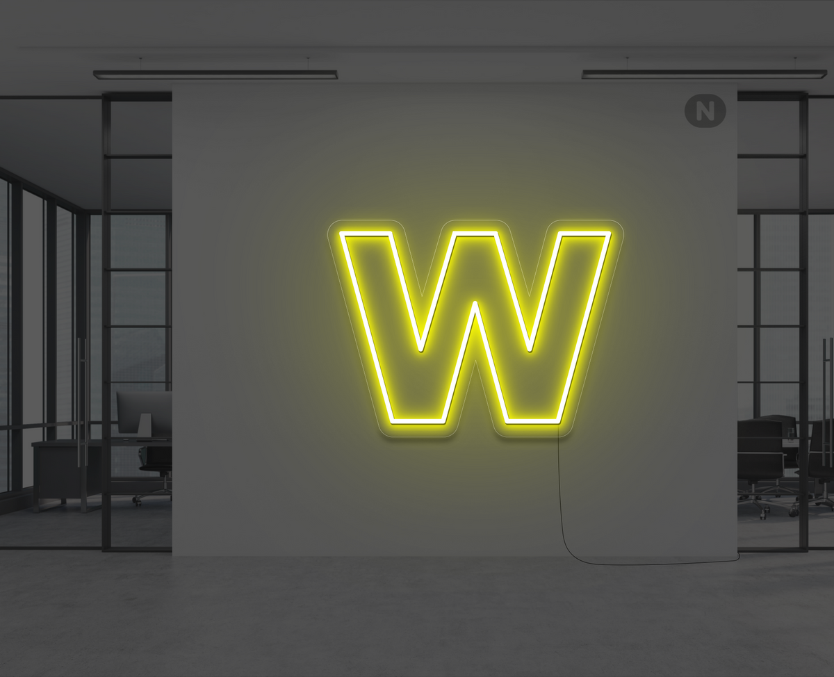 neon-letter-w-geel