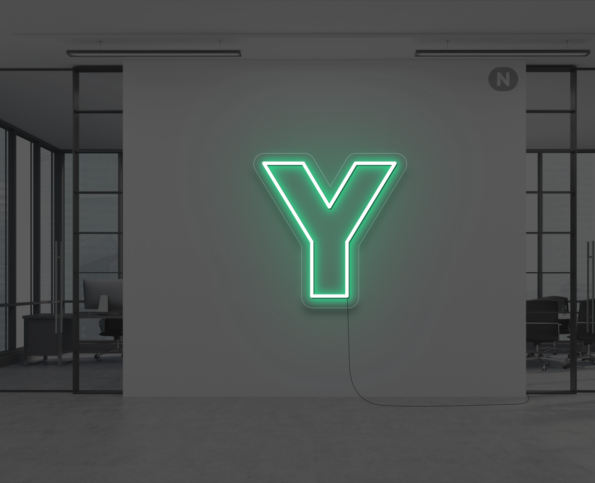 neon-letter-y-groen
